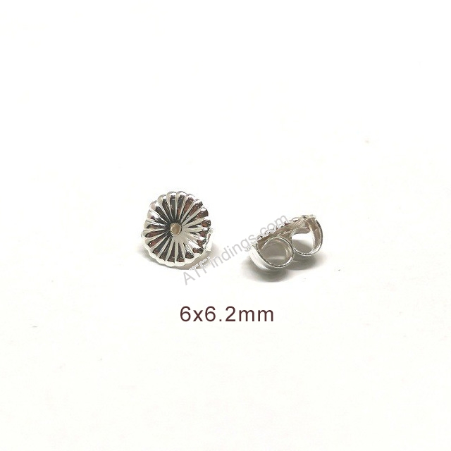 925 Sterling Silver Ball End Ear Wire 20.5 Gauge 10pcs